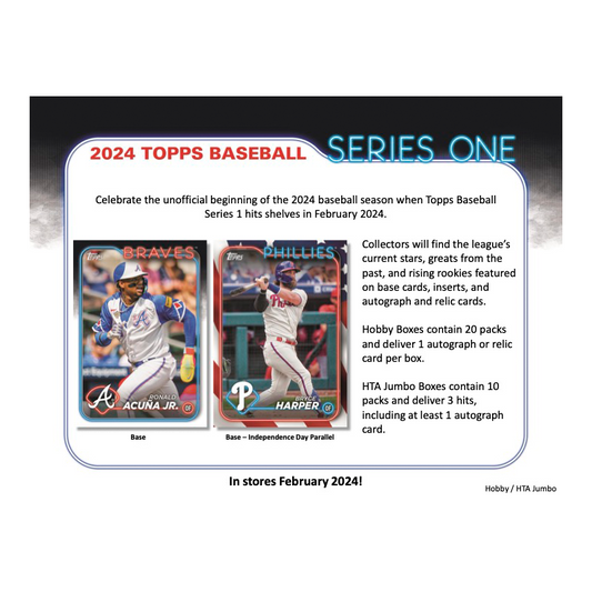2024 Topps Series 1 Baseball Hobby 12 Box Case